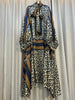 Autumn Irregular Midi Dress Female long Sleeve Elegant Loose Print Casual Party A-line Evening Dress For Women