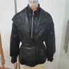 Solid PU Leather Jacket Women Turn-down Collar Zipper Front Puffy Sleeves Stylish Coat Spring Casual Lady Outerwear