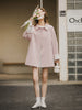Women Mid Long Windbreaker Autumn Trench Coat Raglan Sleeve Lace Korean Style Ladies Outer Coat