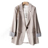 Office Lady Casual Blazers For Women Autumn Single Button Long Sleeve Outerwears Coats & Jackets Elegant