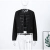 Spring Double Breasted Cardigan Jacket For Women Vintage Round Collar Cropped Coats Lady High Street Chic Outerwear