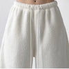 Polar Fleece Wide Leg Trousers for Women Oversize Style Loose Winter Thick Warm Sweatpants Y2K Vintage Thermal Pants