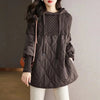 Down Cotton Jacket Comfortable Elegant Loose Women's Winter Parka Hooded Splicing Appear Thin Female Knitting Jacket