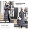 Women Winter Long Cotton Coat Women Big Fur Collar Parkas Korean Loose Belt Slim Jacket Down Cotton Coat Women Outwear