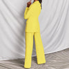 2 Pieces Women Sets Professional Blazer + Casual Solid Color Pant Two-Piece Suit Europe Women's Clothing
