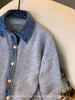 High-Quality Korean Denim Shirt Collar Stitching Fake Two-piece Sweater Women Cardigan Chic Knitted Coat Female Tops