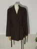 Belt Spliced Design Blazer Women Vintage Notched Collar Single Button Coat Spring Clothing 2AA4613