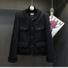 Women's Short Jacket Spring Autumn High-grade Tweed Lady Casual Outerwear Solid Single Breasted Ladies High-Quality Coat