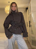 Spring Women's Solid Lace Up Trench Coat Stand Collar Double Breasted Jacket Stylish Lady Long Sleeve Outerwear Street