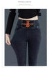 Winter wool mom Jeans Oversize Slim y2k goth Denim Pants Women Skinny blue jean Pencil Stretch Leggings Woman clothing
