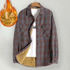 Winter Plus Velvet Thick Warm Plaid Shirt Coat Women Harajuku Long Sleeve Casual Check Blouse Thermal Fleece Woman Outwear