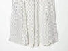 Women's Polka Dot Blouse Skirt Set Spring High Neck Batwing Sleeve Sheer Front Tie Bow Midi A-Line Dress Set