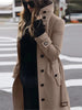 Women's Woolen Coat Outerwears Autumn Winter Warm Female Jackets Single Breasted Turn-down Collar Long Women's Clothes