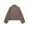 Casual Knitted Women's Coat Stand Collar Zippers Loose Full Sleeve Lady Sweater Autumn Winter Female High Street Coats