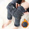 Women's Fleece Warm Winter Jeans Thicken Elastic Skinny Pencil Pants Korean Slim Plush Thermal Leggings Trousers