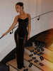 Women Black Velvet Sheer Maxi Dress Sexy Chic Mesh Patchwork Off-shoulder Waist Cinching Slim Maxi Dresses Club Party Gowns