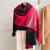 Plaid Scarf Winter Warm Cashmere Women Long Pashmina Foulard Female Scarves Lady Tassel Shawl Wraps Travel Poncho Blanket