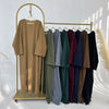 Arabic Women Corduroy Abaya Dress Ramadan Dubai Muslim Modest Cardigan Islamic Autumn Winter Warm Turkey Loose Solid Robe