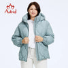 Women's Jacket Winter Plus Size Bio Down Jackets Hooded Quilted Cotton Coat Women Parka Female Clothing Split Hem