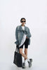 Women's Denim Coat Turtleneck Single Breasted Full Sleeve Patchwork Versatile Jacke Autumn 5R4436