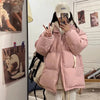 Winter Short Jacket Woman Parkas Thick Warm Spliced Hooded Parka Oversized Korean Loose Cotton Padded Outerwear