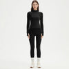 Two-piece Sports Set Women Solid Zipper Long Sleeve Sports Jacket & HighWaist Leggings Set Sporty Breathable Yoga Sets Female