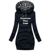 Customized Women Sweater Dress Long Sleeve Hoodie Dress Autumn Winter Casual Slim Sweater Hoodies Dress