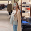 Women's Jacket Outerwear Scarf Collar Solid Long Sleeve Coat Loose Asymmetric Draped Jacket Elegant Casual Street Coat Ladies