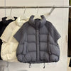 Жилет Loose A-line Cotton Vest Jacket Women Fall Winter Stand Collar Zipper Quilted Pocket Casual Lightweight Padded Coat куртка