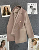 Blazer Coat Metal Buckle Small Suit Jacket Women Clothing Double Breasted Long Sleeve Office Lady Elegant Blazers