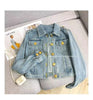 Sense Heavy Industry Denim Coat Female Korean Wash Short Style Temperament Tops Metal Buckle Denim Jacket Women