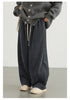Women Pant Loose Retro High Waisted Casual Wide Leg Pants Solid Plush Thick Warm Female Trousers Spring Autumn