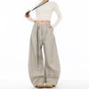 High Waist Women Suit Pants Straight Office Ladies Korean Trousers Casual Button Loose Female Black Pants