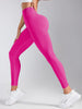 V-Back High Waisted Yoga Leggings Seamless Knit Tights for Women Quick Dry Butt Lifting Slim High Elastic Leggings