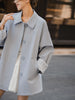Women Mid Long Windbreaker Autumn Trench Coat Raglan Sleeve Lace Korean Style Ladies Outer Coat