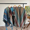 Loose Tassel Jumper Scarf Spring Knitting Pullover Inrregular Ponchos Elegant Cloak Coat Lady Sweater Autumn Winter Tops