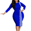 African Dresses For Women Autumn Dashiki Bodycon Midi Dress African Clothes Elegant Dresses Ladies Africa Clothing