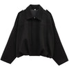 Suede Cropped Jacket Women's Bomber Jacket Oversized Batwing Sleeves Outerwears Lady Casual Loose Coat Street Style Jackets