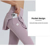 Yoga Pants Women's High Waist Tennis Skirt Fitness Speed Drying Running Pocket Sports Skirt Tight Pants