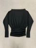 Autumn Girl Off Shoulder Pullover Women's Clothing Solid Color Long Sleeved Loose Casual Slim Pleated Hug Hips Short Dress