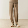 Women Cashmere Pants Autumn Winter Casual Loose Long Bloomers 100% Cashmere Knit Pants Chic Drawstring Pocket Cashmere Trousers