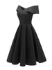 Vintage Off the Shoulder Party Sexy Evening Birthday Dresses Prom Elegant Women Fit and Flare Cotton Dress
