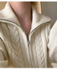 100%cashmere cardigan for women high neck loose and soft sweater for autumn and winter wool knitted sweater thickened coat