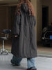 Black Big Size Long Cotton-padded Coat Long Sleeve Loose Fit Women Parkas Tide Autumn Winter 1DH2804