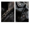 Women's Retro Black Leather Jacket Short Motorcycle Style Jackets with Metal Buttons Versatile Autumn and Spring Outerwear