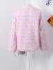 Y-neck Lace-up Cotton Coat Pink Floral Padded Jacket Loose Sweet Casual Japanese Cardigan Cotton-padded Coats Lady Warm Overcoat
