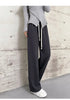 Autumn Winter Loose All-match Corduroy Pants Elastic Waist Solid Fleece Casual Straight Pants Vintage Women Clothing