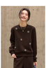Two Pieces Set Woman Winter Casual Embroidery Sweatshirt Wide Leg Pants Fleece Lined Knitted Women Clothes Sets A3288