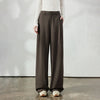 Women's Wide Leg Suit Pants Fall Drapey Seam Detail Tailored Office