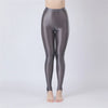 Sexy Women Thin Sheer See Through Pants Elastic Sexy Tight Silk Shiny Pencil Pant Oil Glossy Candy Color Yoga Leggings